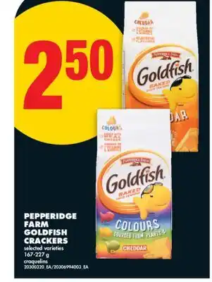 No Frills PEPPERIDGE FARM GOLDFISH CRACKERS offer