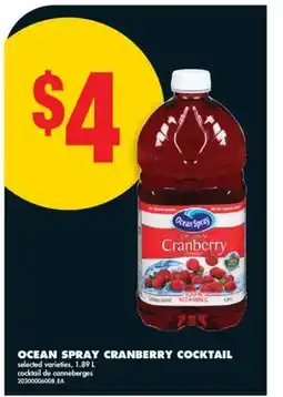 No Frills OCEAN SPRAY CRANBERRY COCKTAIL offer