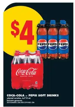 No Frills COCA-COLA or PEPSI SOFT DRINKS offer