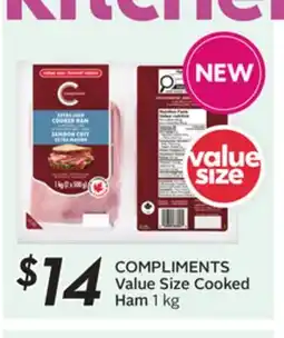 Sobeys COMPLIMENTS Value Size Cooked Ham offer