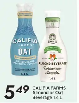 Sobeys CALIFIA FARMS Almond or Oat Beverage offer