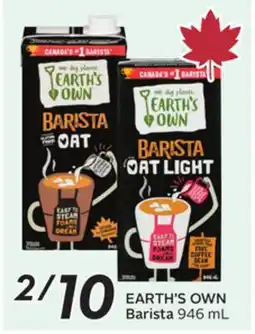 Sobeys EARTH'S OWN Barista offer