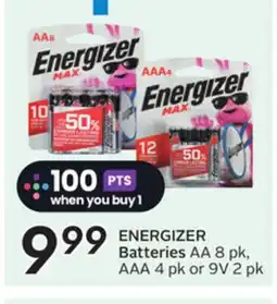 Sobeys ENERGIZER Batteries offer