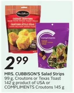 Sobeys MRS. CUBBISON'S Salad Strips offer