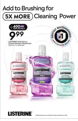 Sobeys LISTERINE Total Care or Clinical Solutions Mouthwash offer
