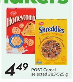 Sobeys POST Cereal offer