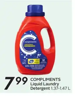 Sobeys COMPLIMENTS Liquid Laundry Detergent offer