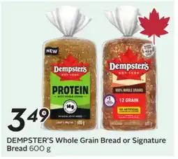 Sobeys DEMPSTER'S Whole Grain Bread or Signature Bread offer