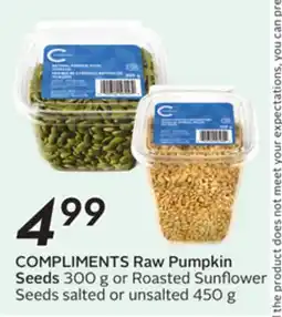 Sobeys COMPLIMENTS Raw Pumpkin Seeds offer