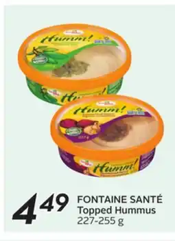 Sobeys FONTAINE SANTÉ Topped Hummus offer