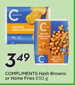 Sobeys COMPLIMENTS Hash Browns or Home Fries offer