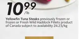 Sobeys Yellowfin Tuna Steaks offer
