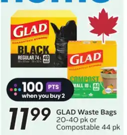 Sobeys GLAD Waste Bags offer