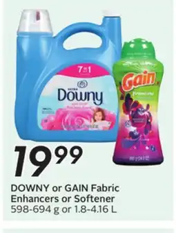 Sobeys DOWNY or GAIN Fabric Enhancers or Softener offer