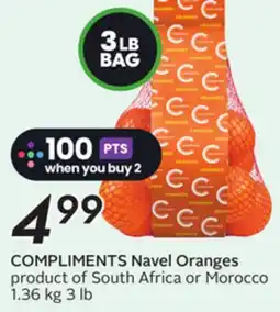 Sobeys COMPLIMENTS Navel Oranges offer