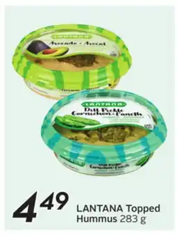 Sobeys LANTANA Topped Hummus offer