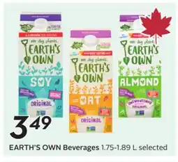 Sobeys EARTH'S OWN Beverages offer
