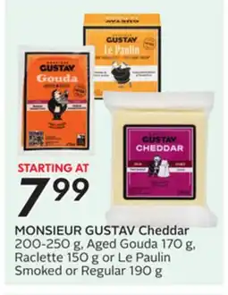 Sobeys MONSIEUR GUSTAV Cheddar offer
