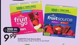 Sobeys SUNRYPE Fruit Source Bars Variety Pack offer