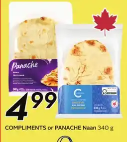 Sobeys COMPLIMENTS or PANACHE Naan offer