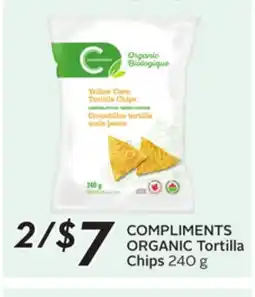 Sobeys COMPLIMENTS ORGANIC Tortilla Chips offer