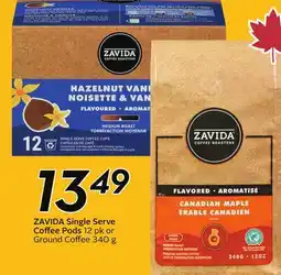 Sobeys ZAVIDA Single Serve Coffee Pods offer