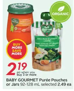 Sobeys BABY GOURMET Puree Pouches or Jars offer