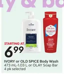 Sobeys IVORY or OLD SPICE Body Wash offer