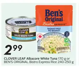 Sobeys Albacore White Tuna 170 g or Bistro Express Rice offer