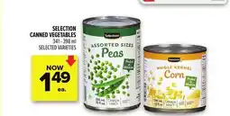 Metro SELECTION CANNED VEGETABLES offer