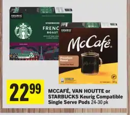 Foodland MCCAFÉ, VAN HOUTTE or STARBUCKS Keurig Compatible Single Serve Pods offer