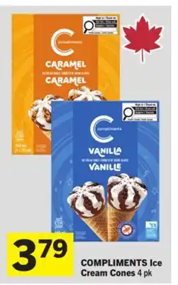 Foodland COMPLIMENTS Ice Cream Cones offer