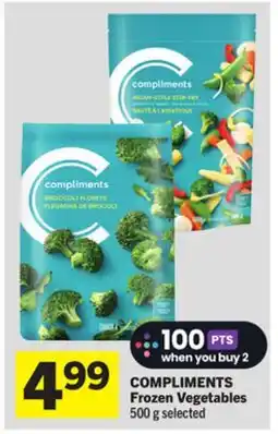 Foodland COMPLIMENTS Frozen Vegetables offer