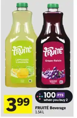 Foodland FRUITÉ Beverage offer