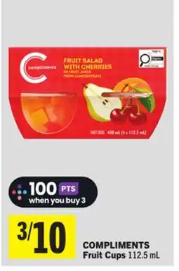 Foodland COMPLIMENTS Fruit Cups offer