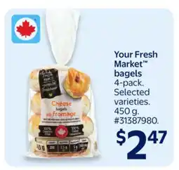Walmart Your Fresh Market bagels offer