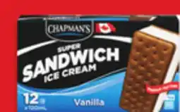 Walmart Chapman's Super sandwich novelties 12-pack, premium frozen tubs or frozen yogurt tubs offer
