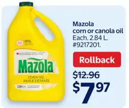 Walmart Mazola corn or canola oil offer