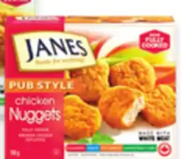 Walmart Janes Pub Style breaded chicken nuggets, strips or burgers offer