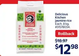 Walmart Delicious Kitchen jasmine rice offer