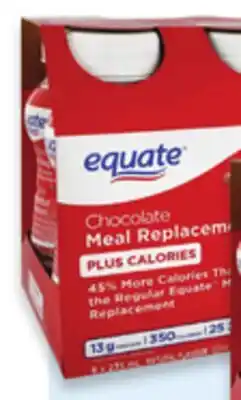 Walmart Equate Plus Calories meal replacement shakes offer