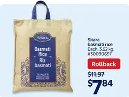 Walmart Sitara basmati rice offer