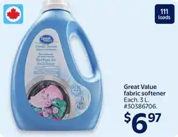 Walmart Great Value fabric softener offer