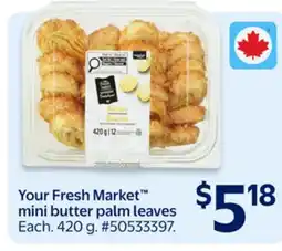 Walmart Your Fresh Market mini butter palm leaves offer