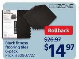 Walmart Black fitness flooring tiles 6-pack offer