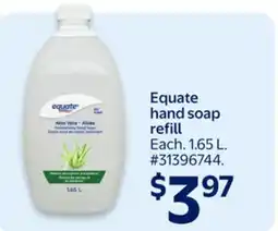 Walmart Equate hand soap refill offer