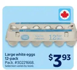 Walmart Large white eggs 12-pack offer