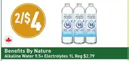 Healthy Planet Benefits By Nature Alkaline Water 9.5 + Electrolytes offer