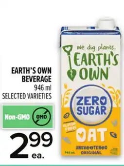 Metro EARTH'S OWN BEVERAGE offer