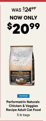 Petvalu Performatrin Naturals Chicken & Veggies Recipe Adult Cat Food offer